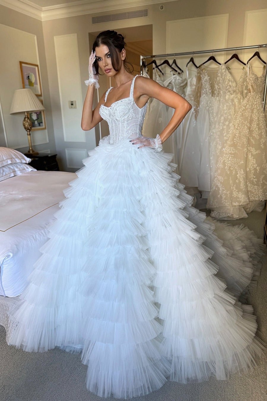 pallas couture mini dress And we're back The Pallas Couture PEYTON Mini on dream girl @alejandracata. #pallascouture #pallasbride #newyorkcity #newyork #nyctrunkshow #nycbride #weddingdress #weddinggown #bridalgown